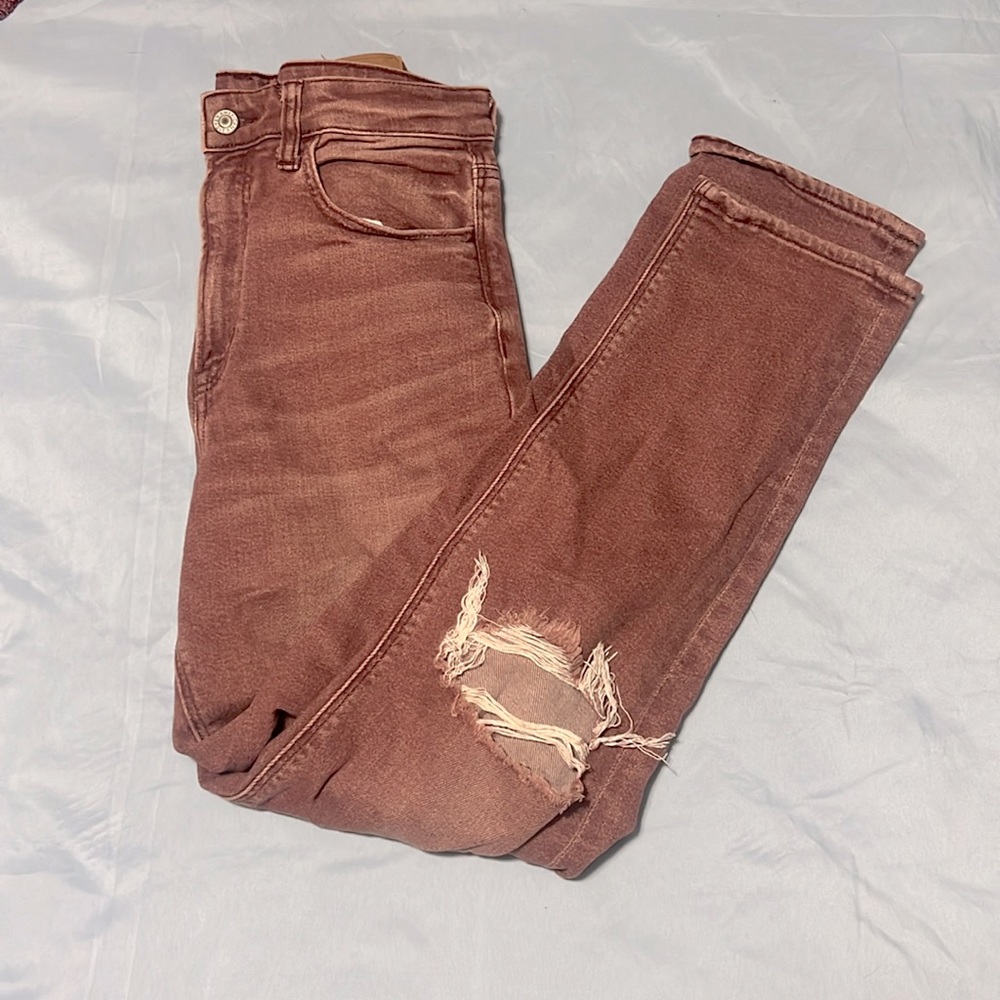 Maroon Jeans